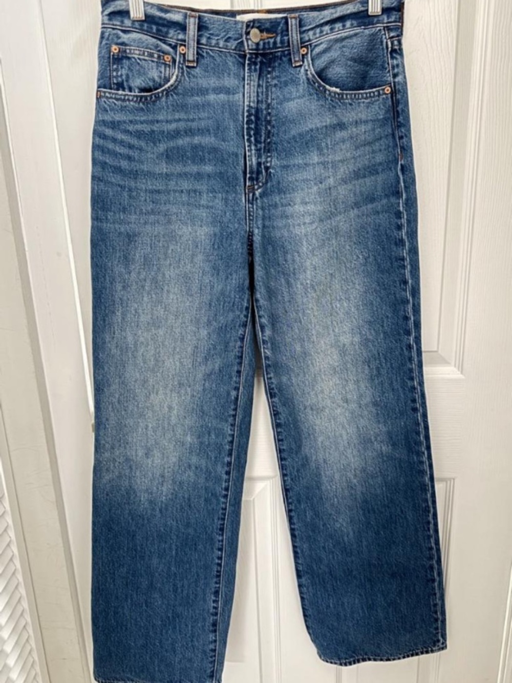 Aritzia Denim Forum "Farrah" Hi-Rise Wide-Leg Jeans | Size 27 | Blue 100% Cotton